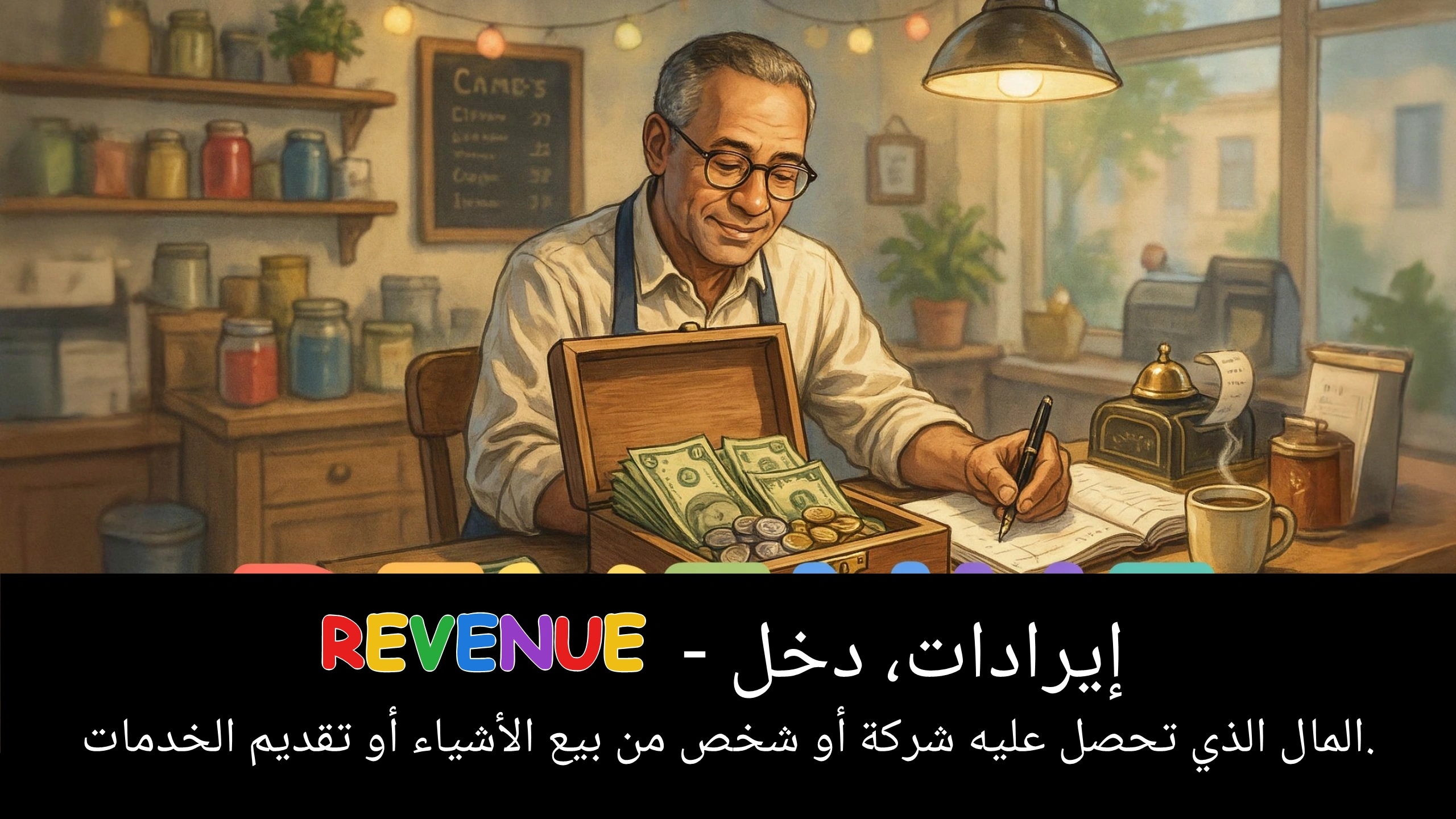 Arabic Illustration for revenue